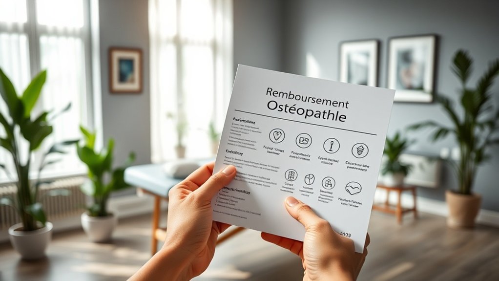 détails de la couverture d'assurance en ostéopathie