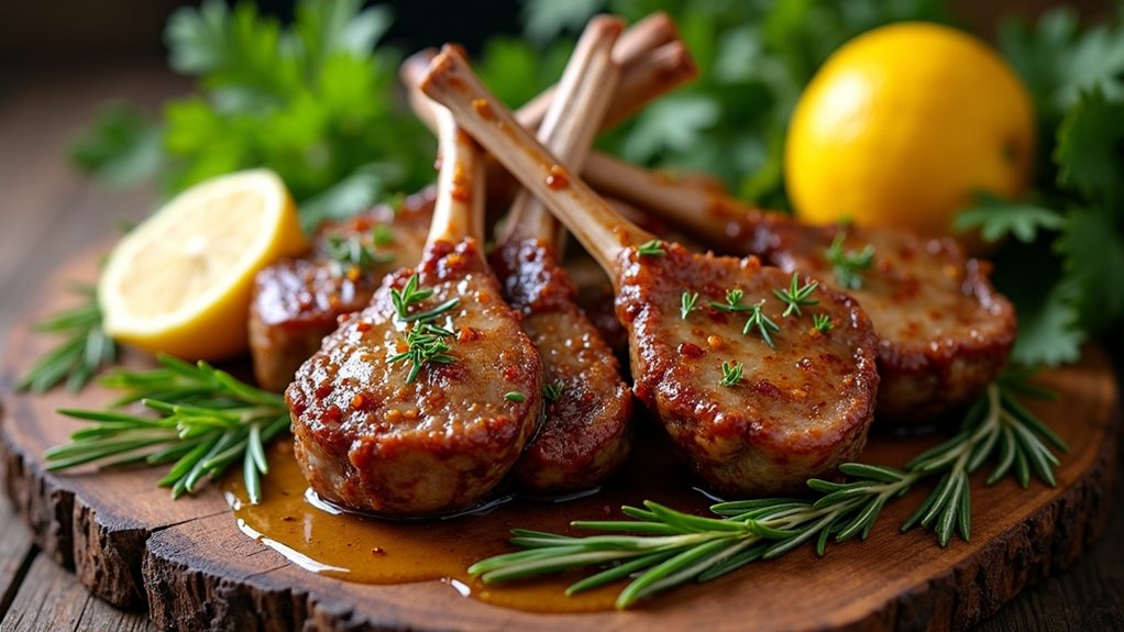 ingrédients pour la marinade de l'agneau méditerranéen