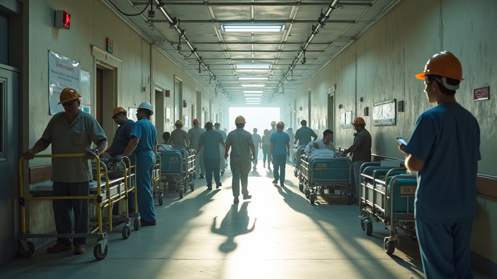 flux de patients pendant la construction