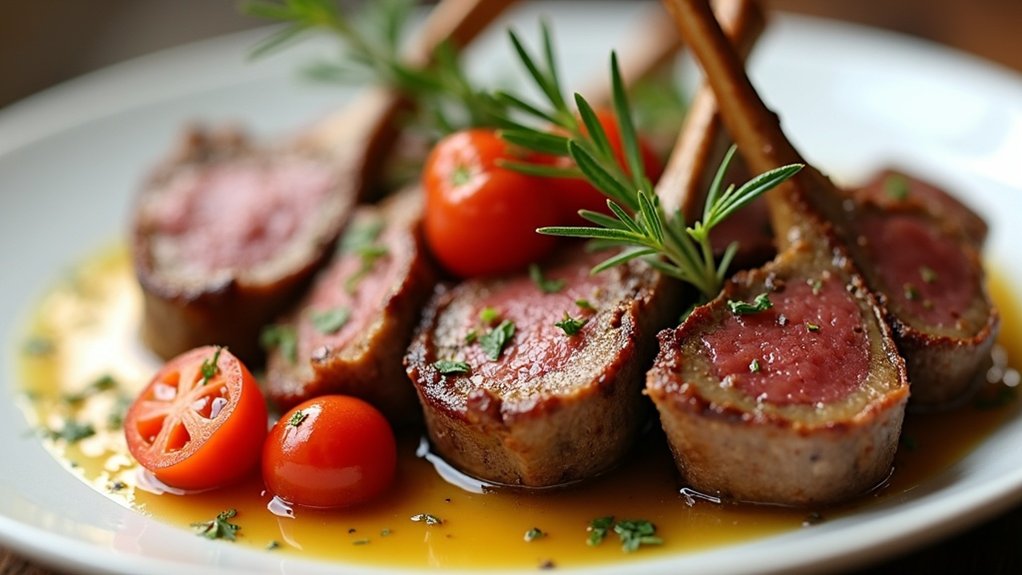 sélection parfaite de côtelettes d'agneau