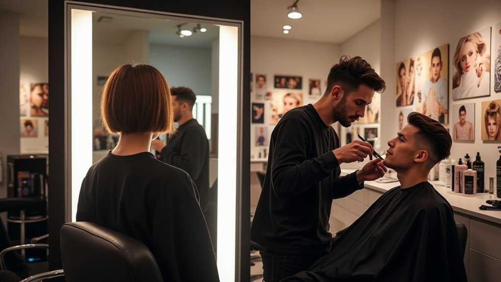 sections de coiffure spécifiques au genre