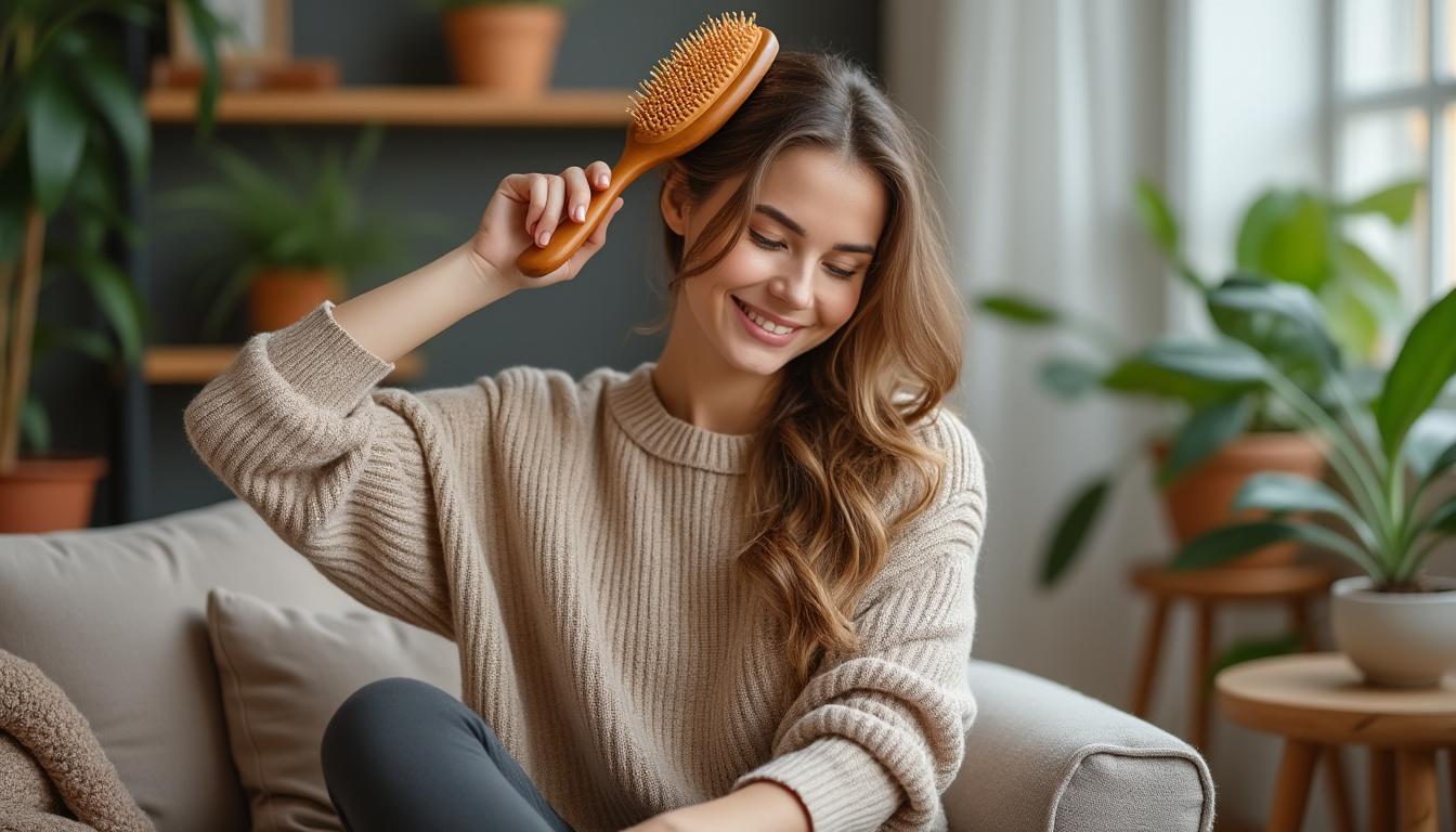 découvrez les bienfaits d'une brosse massage cuir chevelu et nos conseils pour bien l'utiliser afin de stimuler la circulation sanguine, réduire le stress et améliorer la santé de vos cheveux.