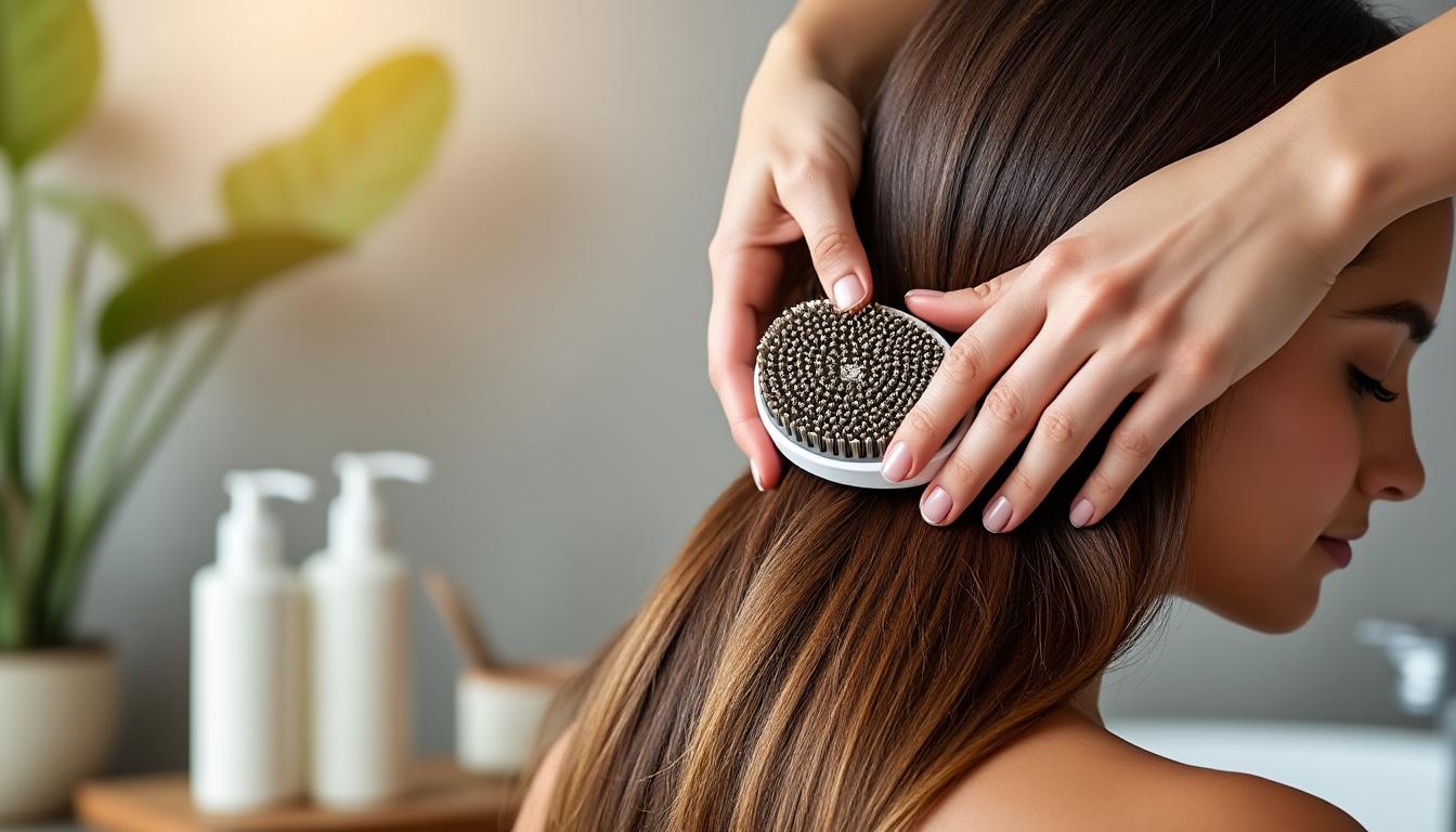 découvrez les bienfaits d'une brosse massage cuir chevelu et nos conseils d'utilisation pour stimuler la circulation sanguine, favoriser la croissance des cheveux et améliorer votre bien-être capillaire.