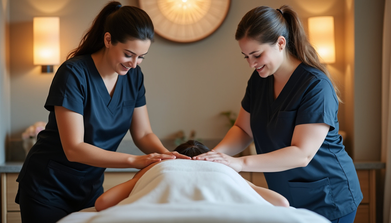 découvrez les bienfaits du massage 4 mains pour une relaxation optimale, une expérience unique qui procure détente profonde et bien-être total.